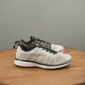 APL Womens Techloom Pro Running Sneakers Size 7 White Black Shimmer Knit